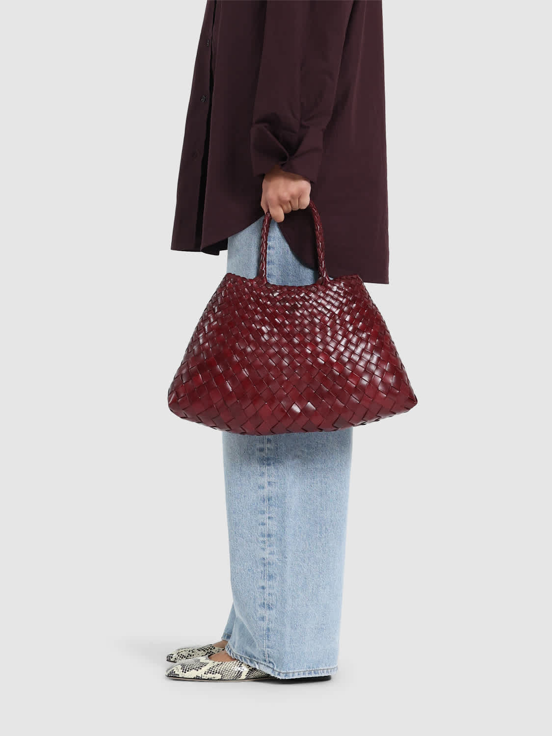 Small santa croce leather shoulder bag - Dragon Diffusion - Women  | Luisaviaroma