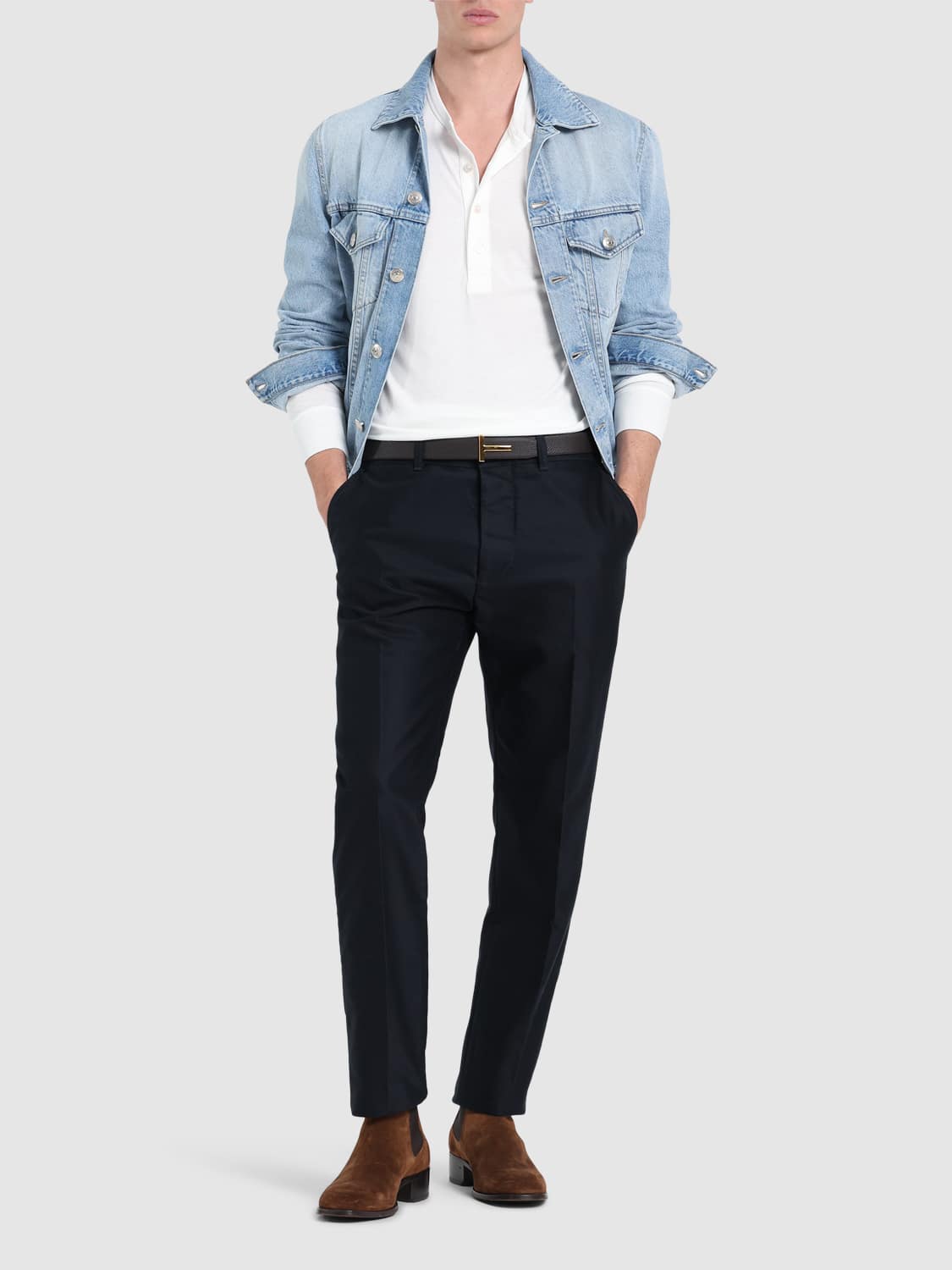 ◆注目アイテム◆【TOM FORD】Henley リヨセル長袖Tシャツ TOM FORD Men's Ribbed Henley Long-Sleeve T-Shirt | Neiman Marcus