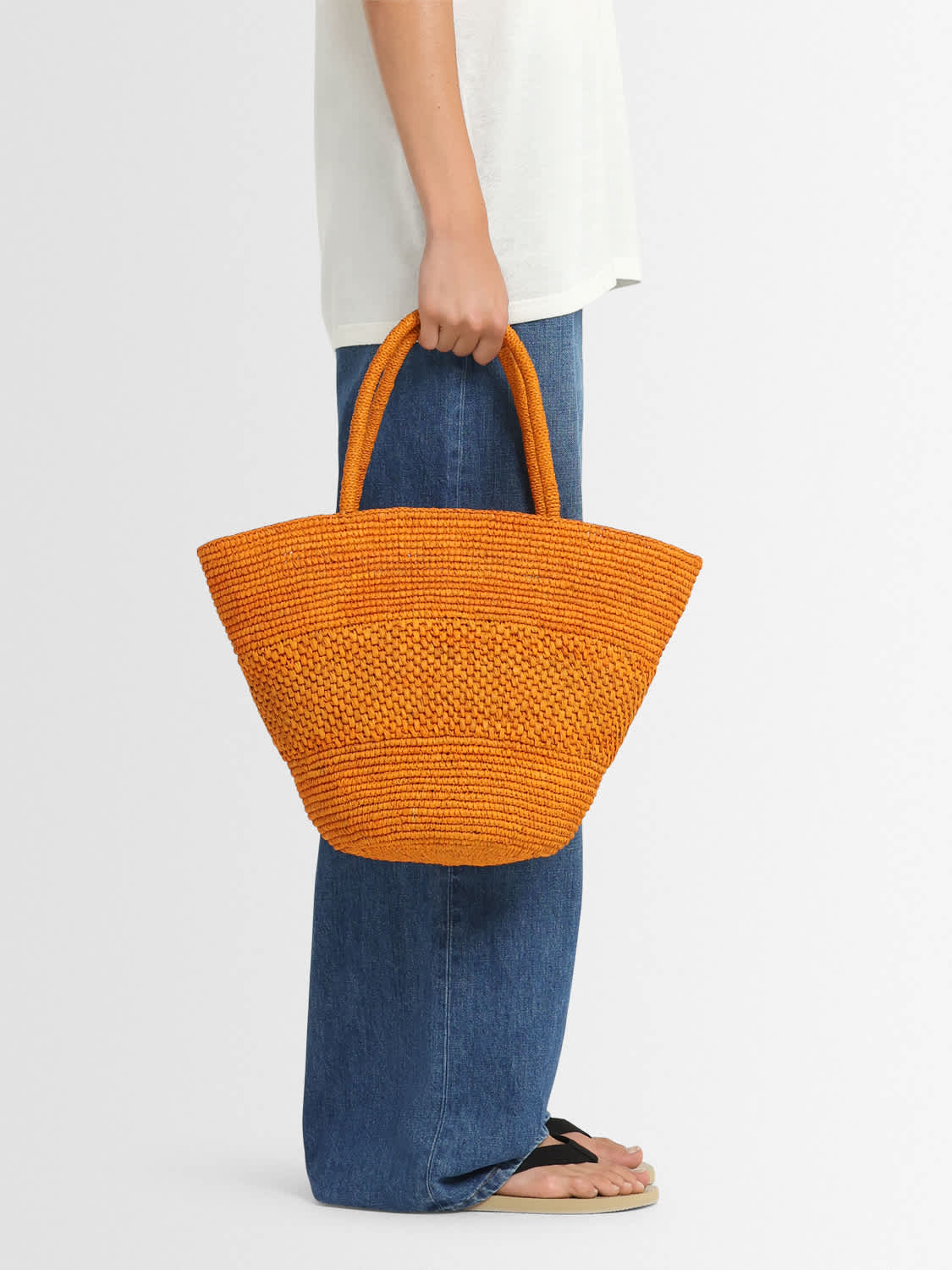 \"THE ROW\" Emilie ラフィア トートバッグ Emilie ラフィアバッグ ベージュ – The Row