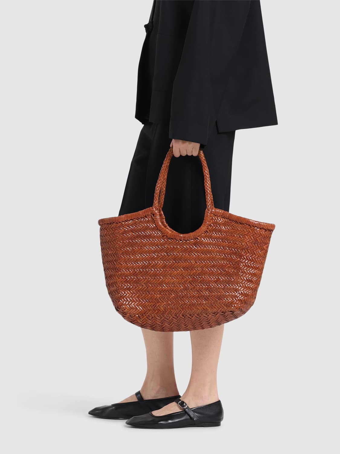 Big nantucket woven leather basket bag - Dragon Diffusion - Women